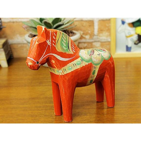 ダーラナホース/ダーラヘスト 置物 1950 アンティークオレンジ Nils