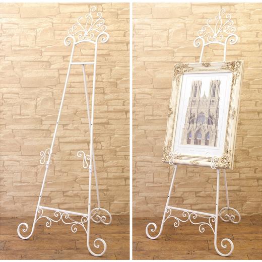 アイアン イーゼル 絵画 スタンド ブラック ホワイト ウェルカムボード