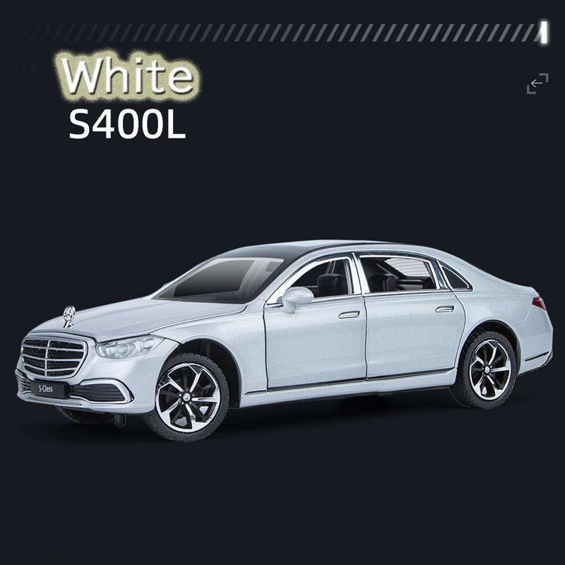 メルセデス ベンツ Sクラス 1/24 ミニカー 全3色 ライト点灯 エンジン