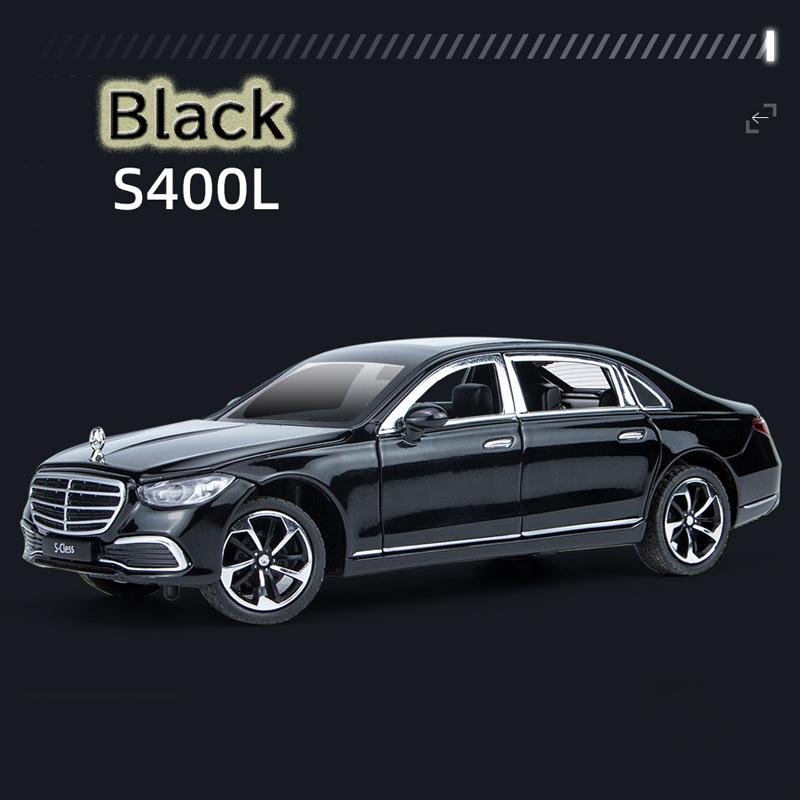 メルセデス ベンツ Sクラス 1/24 ミニカー 全3色 ライト点灯 エンジン