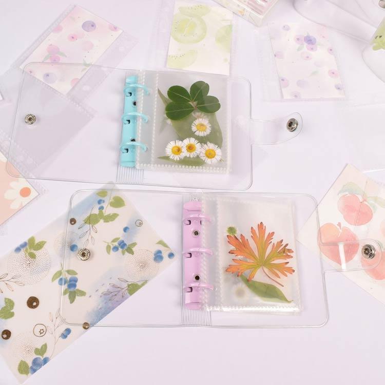 2冊セット】シール帳 シール システム手帳 クリア リフィル20枚付き