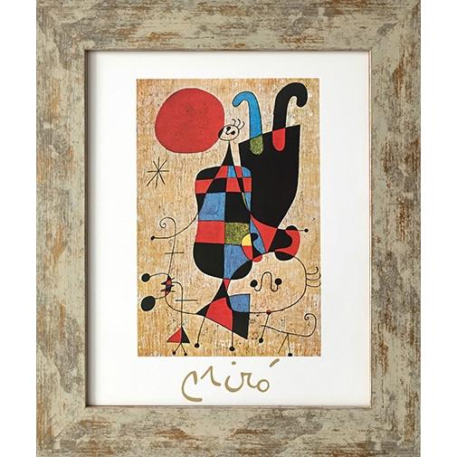 名画アートフレーム 逆立ちした男 ジョアン・ミロ(Joan Miro)/絵画