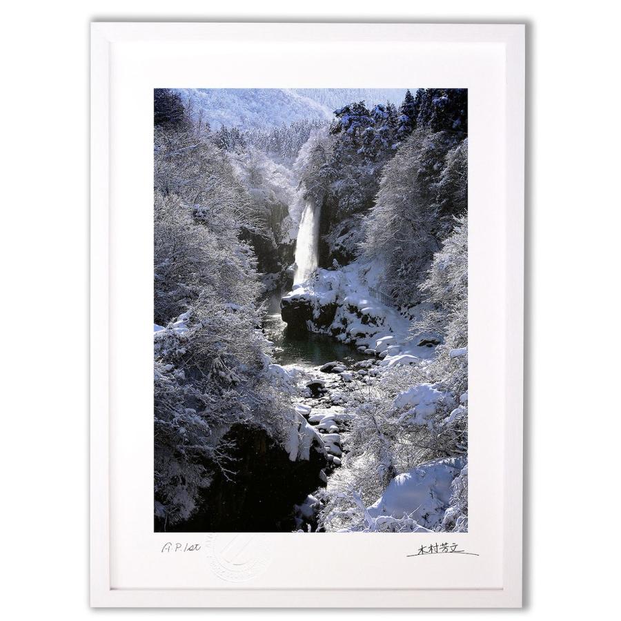 アートフォト 絵画 壁掛け 雪景色の綿ヶ滝 白山市綿ヶ滝 壁飾り