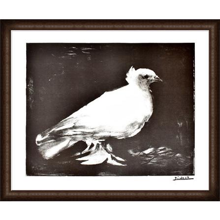 鳩 1949（パブロ ピカソ） 額装品 ウッドハイグレードフレーム : az