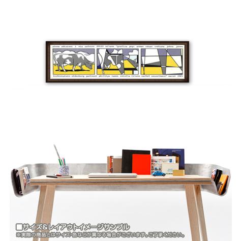 Cow Going Abstract 1985（ロイ リキテンスタイン） 額装品 ウッドハイ