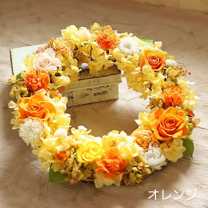 プリザーブドフラワー プレゼント リース 花 ギフト 「ナチュラル