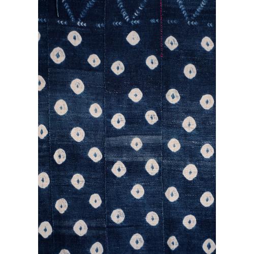 アフリカ ブルキナファソ 藍染布 古布 大判 Lサイズ No.72 マルチ