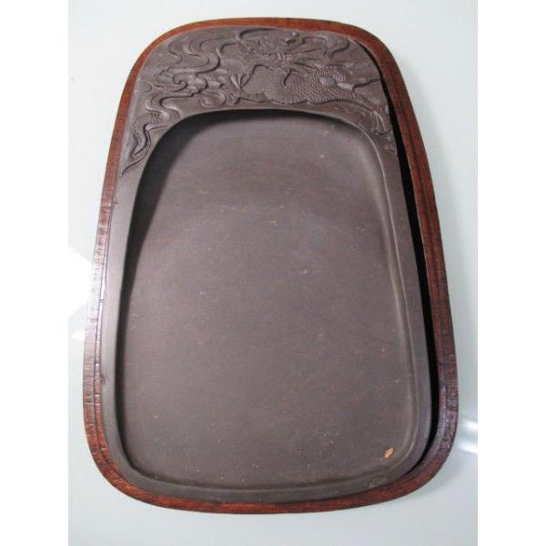 麻子抗端渓硯 天然硯8吋 KY 定価28600円 書道用品 木箱入 書道用具 磨