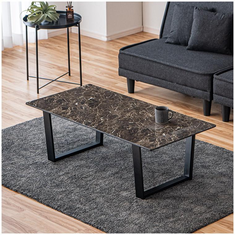 2/21＆2/22 20%OFF】大理石柄 センターテーブル 幅110cm テーブル