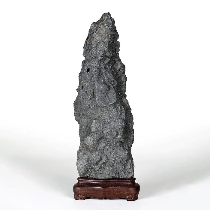 水石 「玄海石」 盆石 天然石 観賞石 姿石 すいせき 台座付き 現品限り