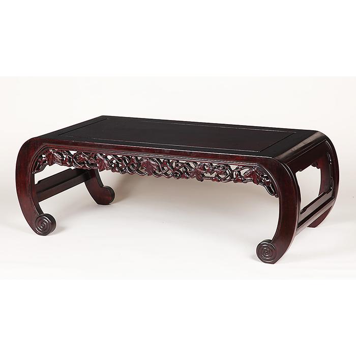 盆栽用飾卓 盆栽飾り台 「紫檀透彫長方卓」盆栽卓 盆栽台 花台 長方卓