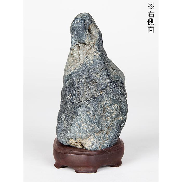 水石 雷鳥石 天然石 仙見川石 仙見石 新潟県産 2点セット 木製台座付き