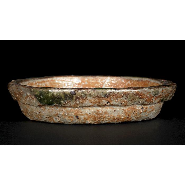 盆栽鉢 東福寺織部釉南蛮丸鉢 植木鉢 初代 平安東福寺 トウフクジ 4号