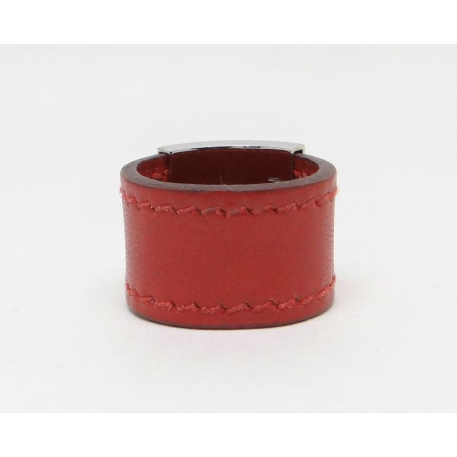 HERMES（エルメス） Hモチーフ ルーリーリング 指輪 レザー×シルバー