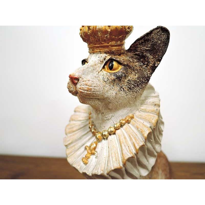 クラウンキャット 猫の置物 ネコ キャット オブジェ 王冠 インテリア