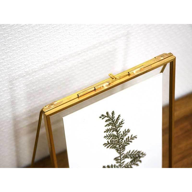 フォトフレーム スタンド L判 ポストカード ゴールド 金 アイアン 卓上