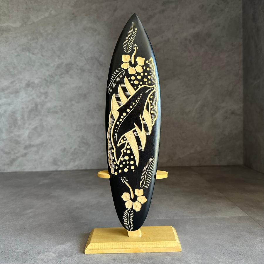 サーフボード オブジェ H33cm ドルフィン イルカ バリ島 バリ雑貨