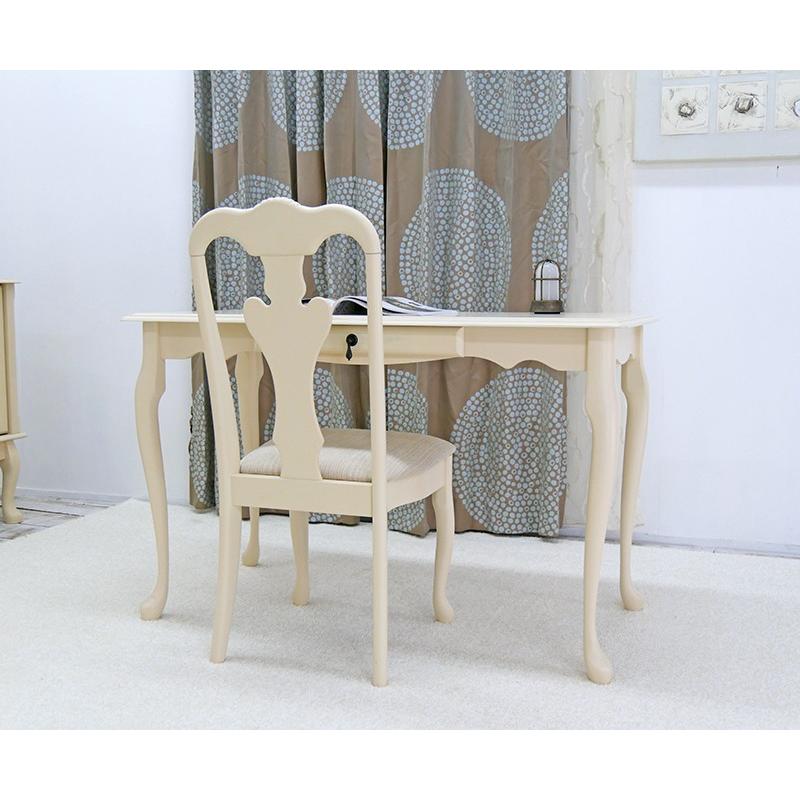 姫系 猫脚テーブル コンソール デスクチェア ドレッサーセット 幅120cm