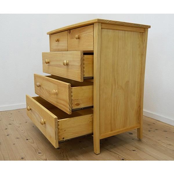 カントリーパインチェスト 幅90cm 衣類収納 タンス バレンシア 5