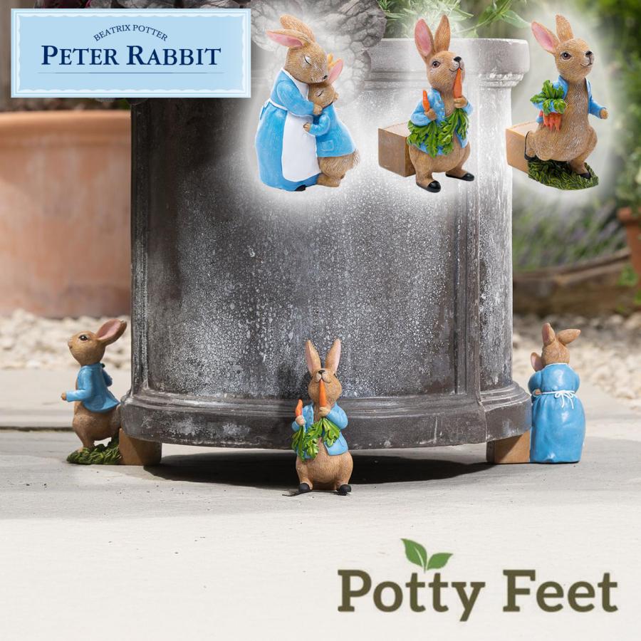 ピーターラビット ポットフィート 3個セット にんじん お母さん 植木鉢