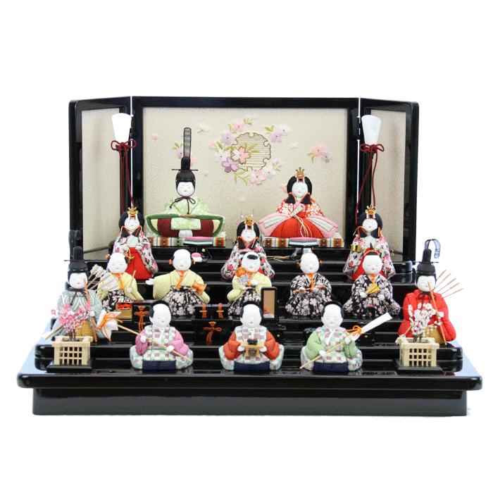 原孝洲 雛人形 おしゃれ コンパクト モダン 五色 517 小春 親王飾り