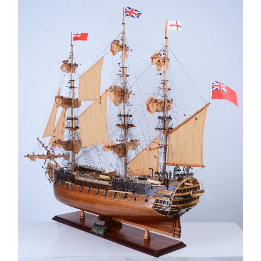 帆船模型 完成品 木製 HMS サプライズ号 Surprise 英国帆船モデル