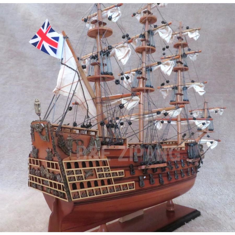 完成品模型】ソブリン・オブ・ザ・シーズ号 木製帆船模型 豪華3層砲列