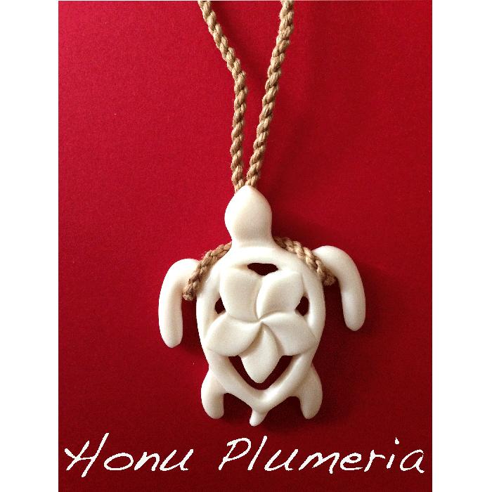 プルメリアホヌハワイボーンネックレス ハワイネックレス ハワイアン