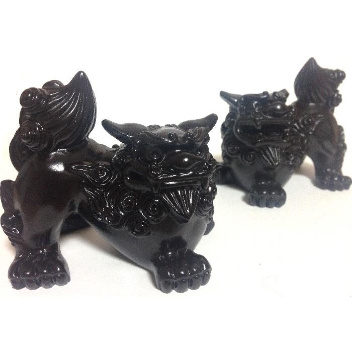 シーサー置物 紹福シーサー (横） ペアシーサー 大きさ 中 厄除け 魔