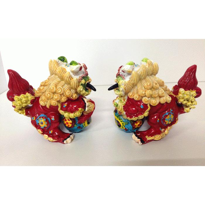 シーサー置物 ペアシーサー 加え刀 縁起物 贈答専用ケース付き 送料