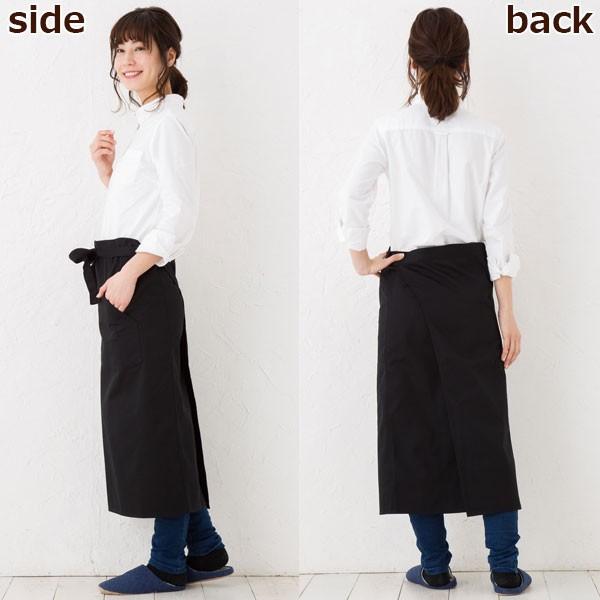 ソムリエエプロン ツイル無地 11033 ブラック 黒 料理 カフェ