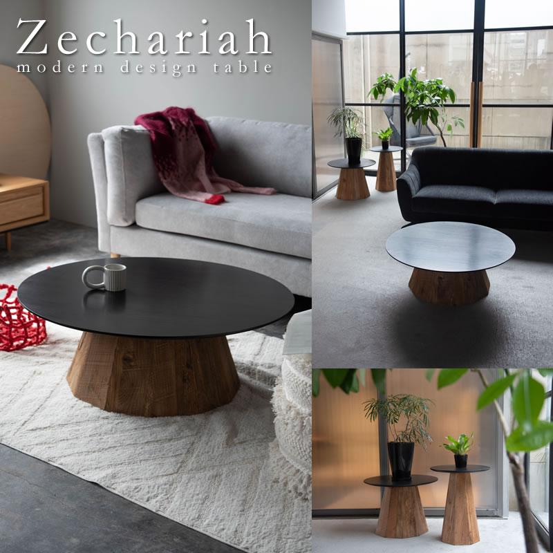 サイドテーブル おしゃれ ラウンドテーブル 丸 ヴィンテージ ブラック