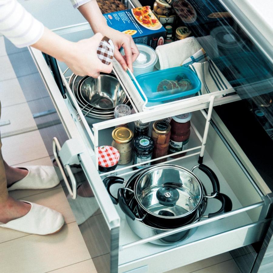 ベルメゾン（BELLE MAISON） スライドラック ラック キッチン引き出し