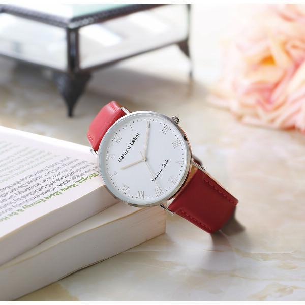 ナチュラルレーベル レディースウオッチ レッド 腕時計 貴金属 のし
