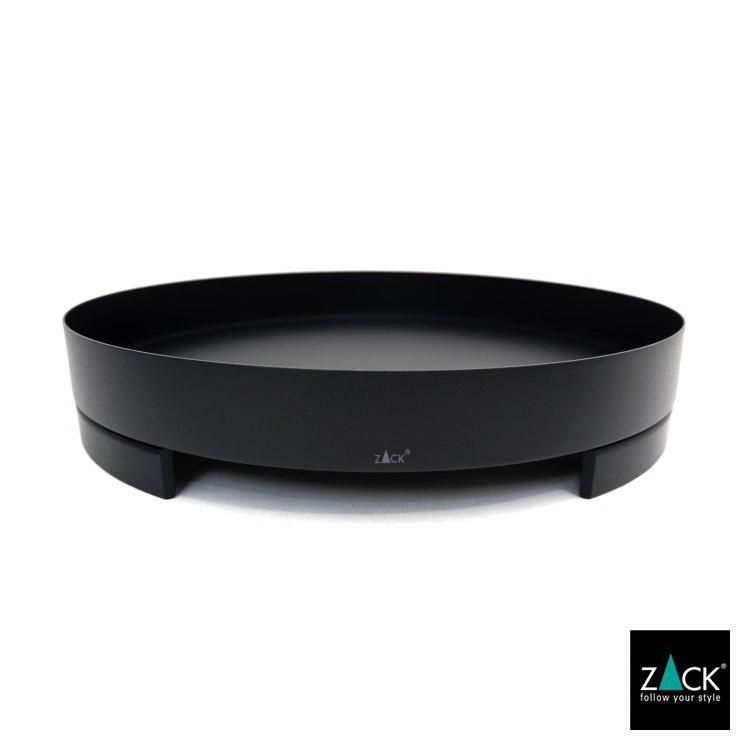 ZACK トレイ ブラック 黒 トレー 丸 お盆 小物置き 卓上 収納 コスメ
