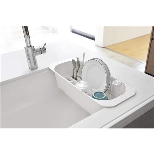 44X20.5X10.5cm] キッチン 水切りラック 伸縮式(38〜55cm) AQUA アクア