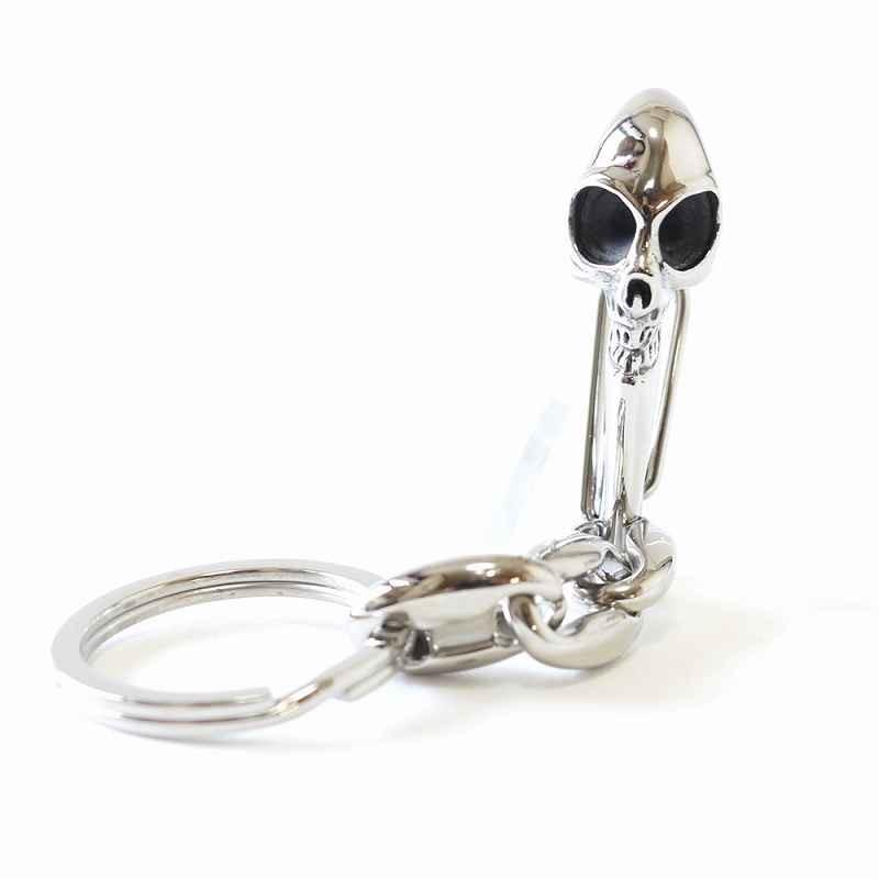 ステンレス カラビナ ドクロ ガイコツ キーホルダー バイク 車 自転車