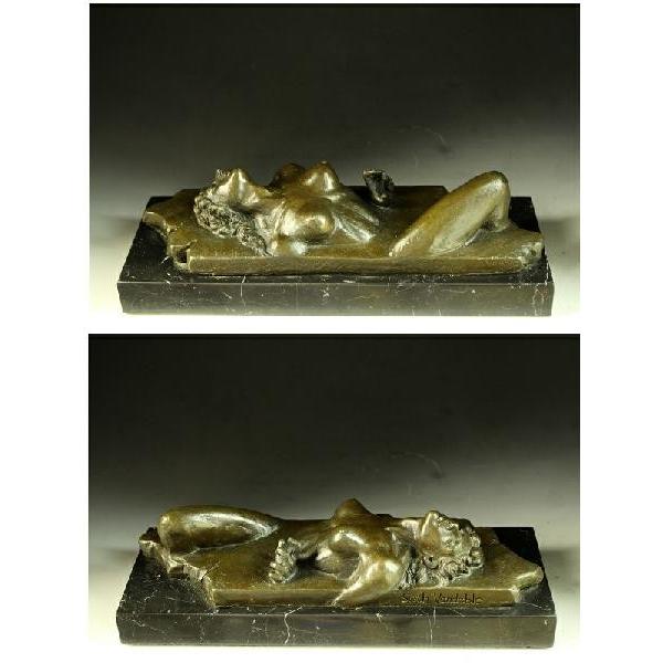 送料無料超人気ブロンズ像横になる裸女Seth Vandable名作 インテリア