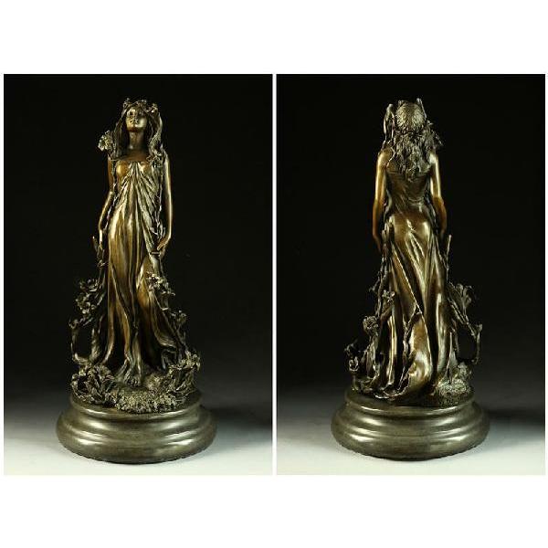 送料無料大人気ブロンズ像 花の女神像 Aldo Vitaleh 作 インテリア家具