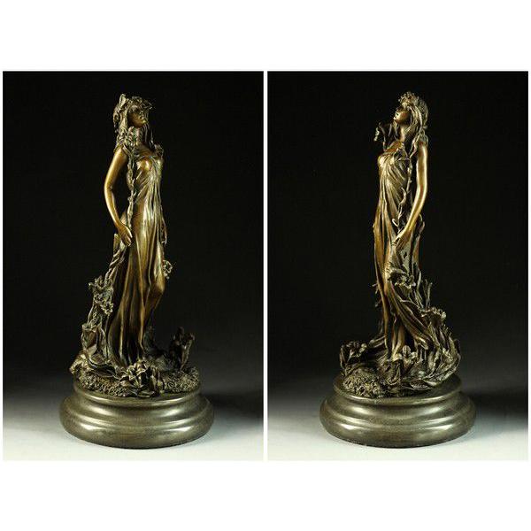 送料無料大人気ブロンズ像 花の女神像 Aldo Vitaleh 作 インテリア家具