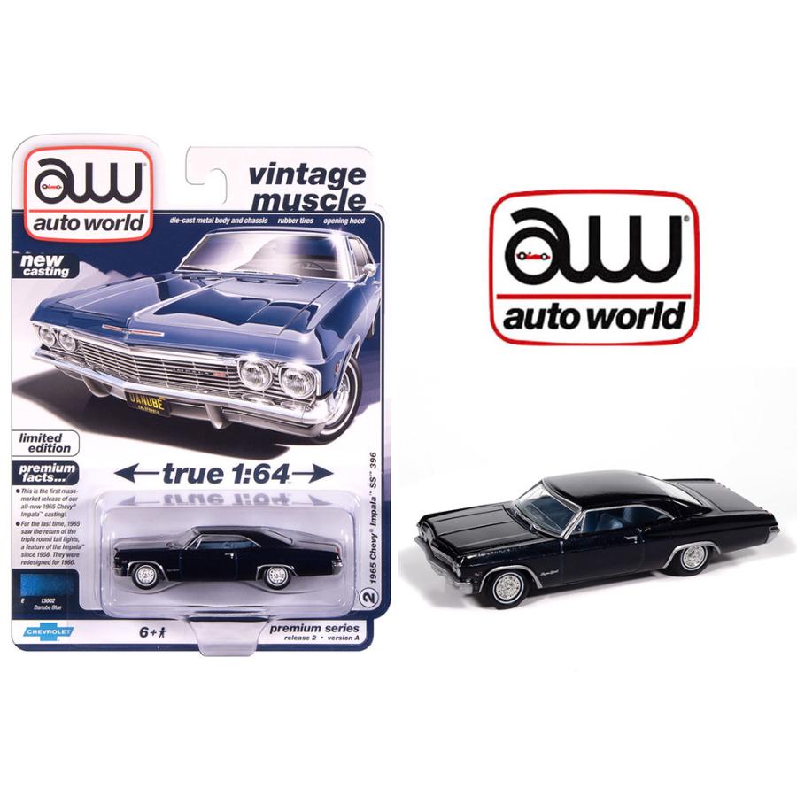 autoworld 1/64 シボレー インパラ SS 1965 ダークブルー Chevrolet