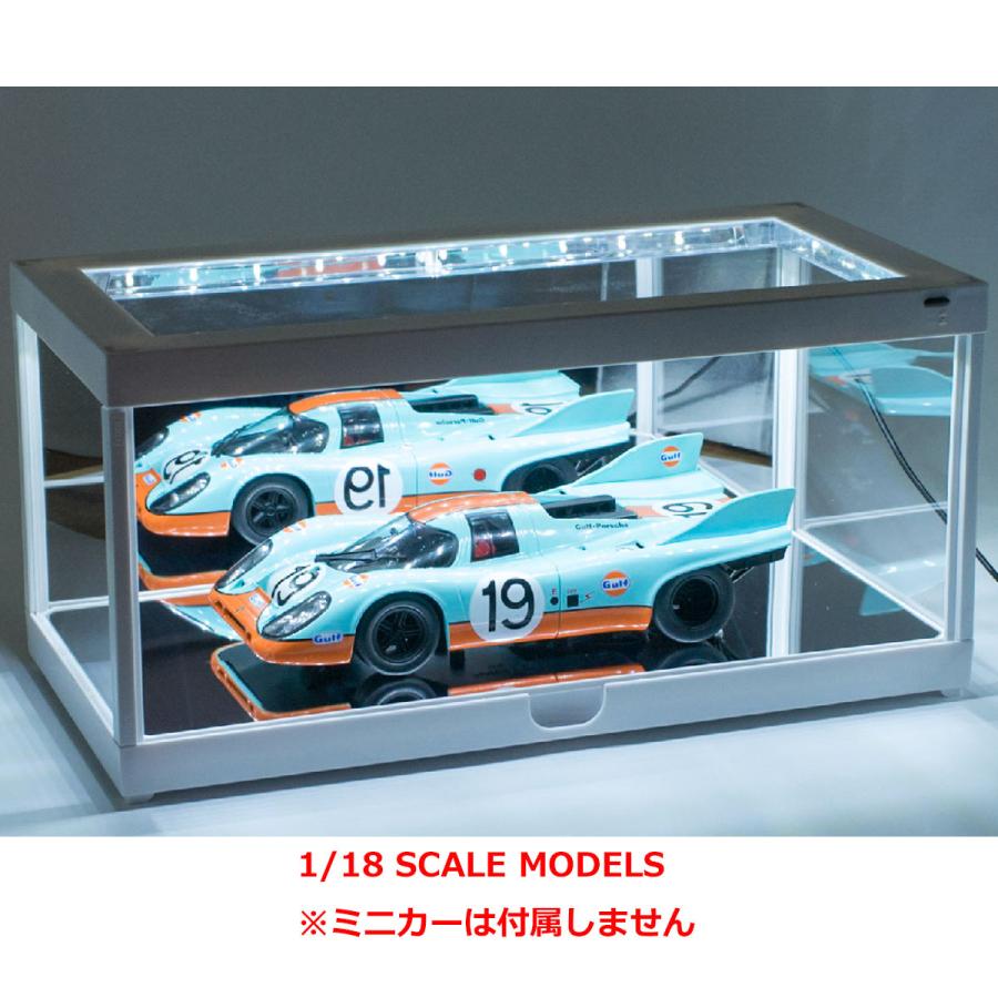 アクリル ディスプレイ ボックス 1/18スケール用 背面/底面ミラー