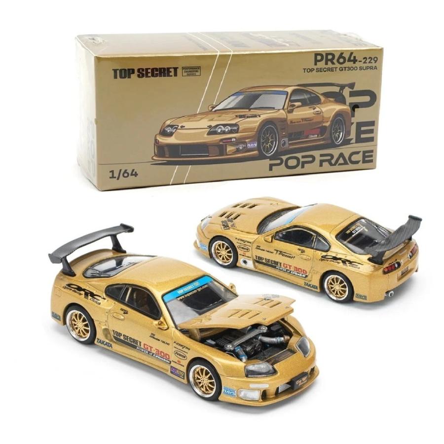 POP RACE 1/64 トップシークレット GT300 スープラ ゴールド Top