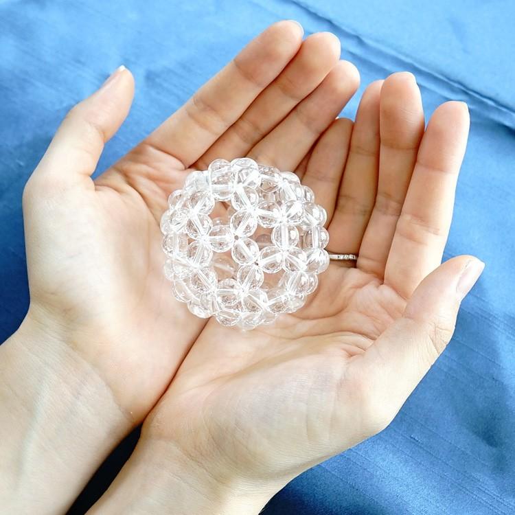 天然石 神聖幾何学 フラーレン 水晶 高品質 AAA 8mm バッキーボール 高