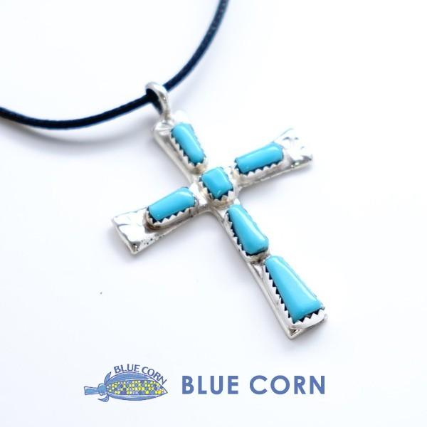 インディアンジュエリー ターコイズ ズニ族 トルコ石 十字架 クロス