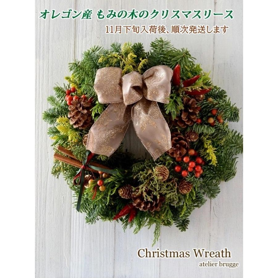 翌営業日発送】クリスマスリース 手作りキット 生花もみの木 オレゴン