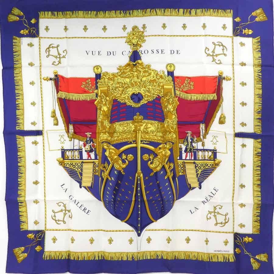 HERMES（エルメス） スカーフ カレ90 VUEDU CAROSSE DE LA GALERE LA