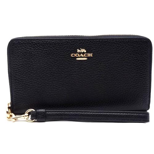 COACH（コーチ） 財布 長財布 新作 新品 ペブルド レザー ラウンド
