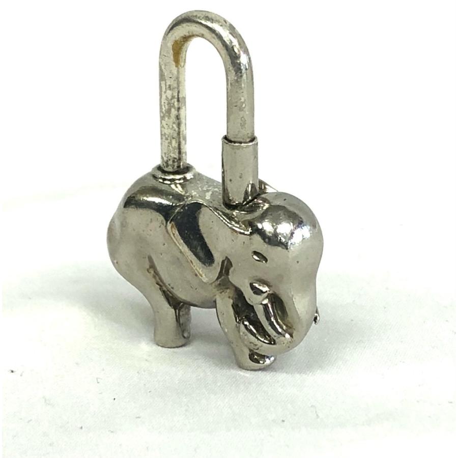 HERMES（エルメス） カデナ チャーム エレファント 象 シルバー メッキ