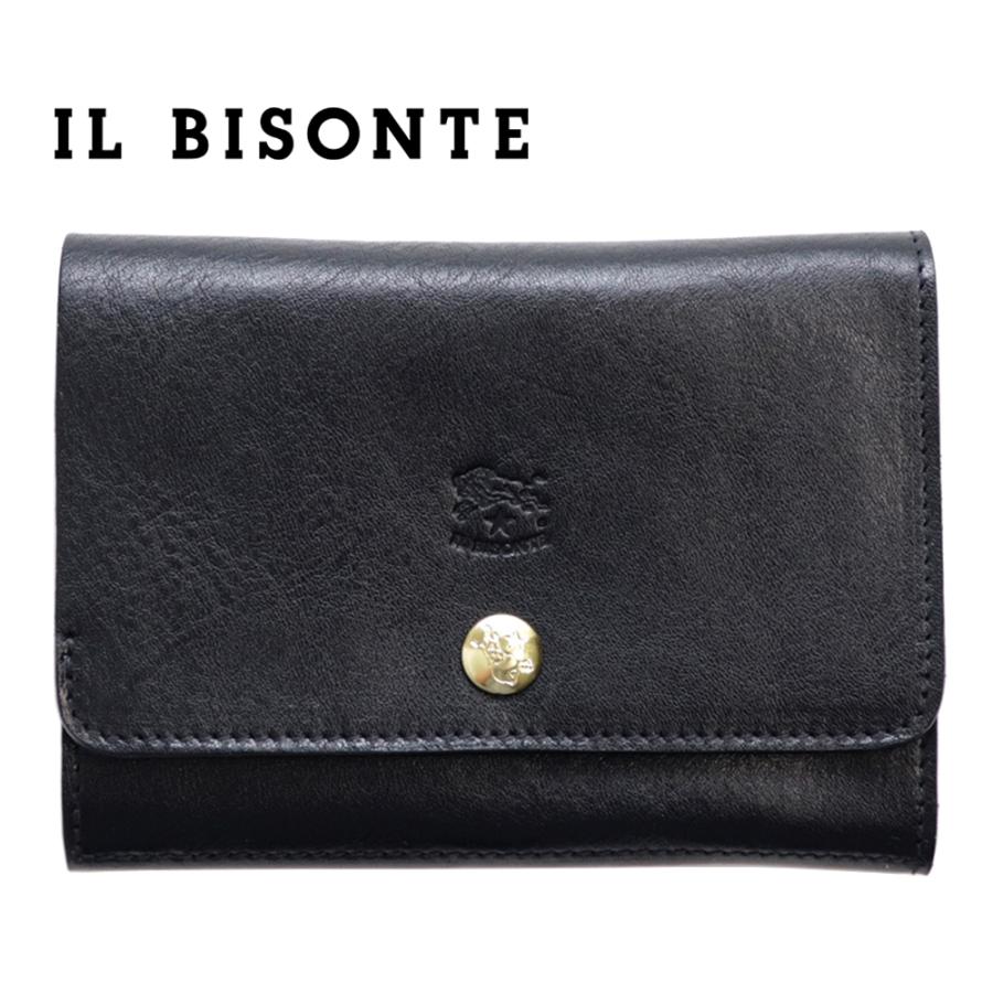 IL BISONTE（イルビゾンテ） 財布 二つ折り レザー 本革 ブラック ネロ